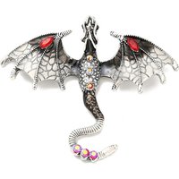 Pendentif Ptérosaure en Alliage de Strass avec Émail, Couleur Café — Breloques et pendentifs