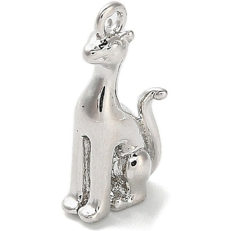 Brass Dog Charms, Real Platinum Plated Pendant — Charms & Pendants