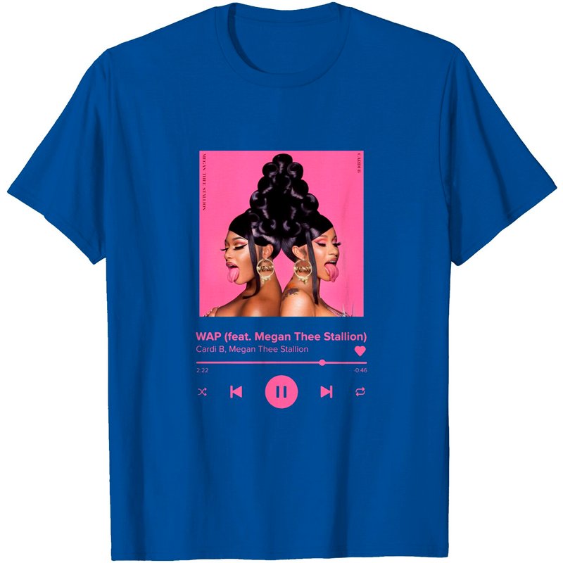 Wap Cardi B & Megan Thee Stallion T-shirt Noir Classique pour Hommes — T-shirts pour hommes