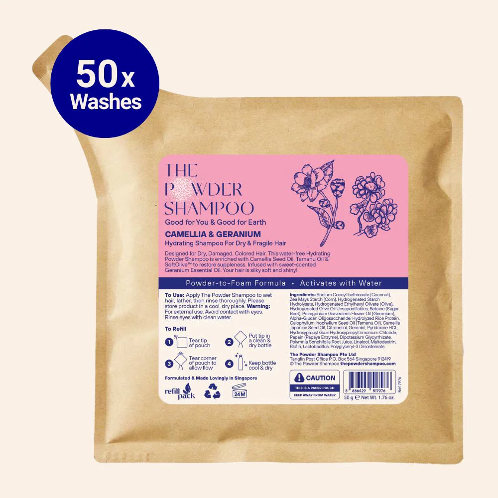 Shampoing hydratant pour cheveux secs et fragiles Camélia & Géranium 50g/1.76oz — Shampooings
