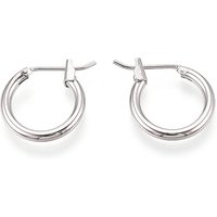 Boucles d'oreilles créoles en acier inoxydable 304 avec accent en laiton — Boucles d'oreilles créoles