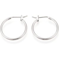 Boucles d'oreilles créoles en acier inoxydable 304 avec accent en laiton — Boucles d'oreilles créoles