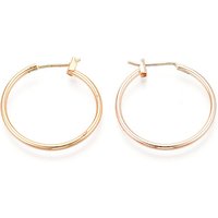 Boucles d'oreilles créoles en acier inoxydable 304 avec laiton et placage en or 18K — Boucles d'oreilles créoles
