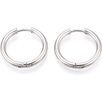 Boucles d'oreilles créoles en acier inoxydable 304 couleur acier