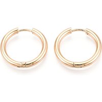 Boucles d'oreilles créoles en acier inoxydable 304 avec plaquage or 18K — Boucles d'oreilles créoles