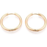 Boucles d'oreilles créoles en acier inoxydable 304 avec plaquage en or 18K — Boucles d'oreilles créoles