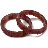 Bracelet élastique en quartz fraise naturel pour femmes — Bracelet Femme