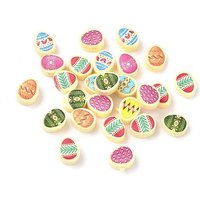 Perles en argile polymère faites à la main - Oeufs de Pâques, couleurs variées — Perles à bijoux