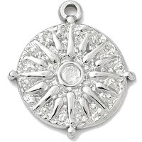 304 Stainless Steel Flat Round Pendant Cabochon Settings — Jewelry Findings
