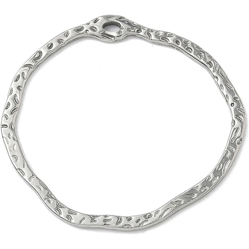 304 Stainless Steel Pendant with Ring, 41.5x44.5mm — Charms & Pendants