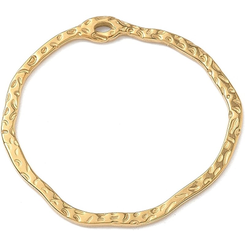 Bague Pendentif en Acier Inoxydable 304 Doré avec Trou — Breloques et pendentifs