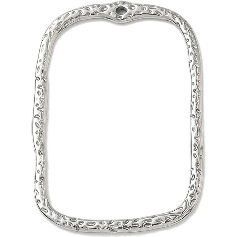 304 Stainless Steel Rectangle Pendants with 1.4mm Hole — Charms & Pendants