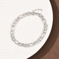 Bracelet Chaîne Figaro en Acier Inoxydable 304 pour Femmes, 7-1/8 pouces — Bracelet Femme