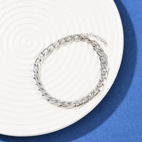 Bracelet en Chaîne Curb en Acier Inoxydable 304 pour Femmes, 7-1/8 pouces — Bracelet Femme