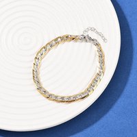 Bracelet en Chaîne Curb en Acier Inoxydable 304 pour Femmes, Doré & Argenté — Bracelet Femme