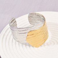 Bracelets Cuff en Acier Inoxydable 304 pour Femmes - Couleurs Or et Acier — Bracelet Femme