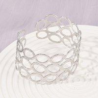 Bracelet Cuff Ovale en Acier Inoxydable 304 pour Femmes — Bracelet Femme