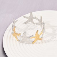 304 Stainless Steel Starfish Cuff Bangle for Women — Bracelet Women