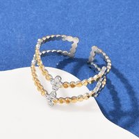 Bagues à Manchette Double Couleur en Acier Inoxydable 304 — Bijoux fantaisie