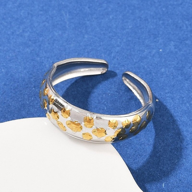 Bagues à Manchette Double Couleur en Acier Inoxydable 304 — Bijoux fantaisie