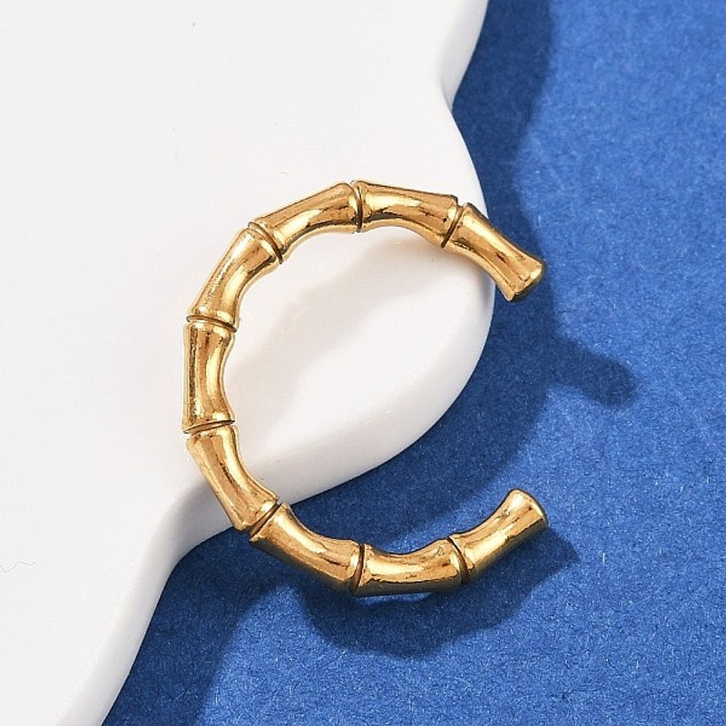 Bagues à Manchette Ajustables en Acier Inoxydable 304 pour Femmes - Doré — Bijoux fantaisie