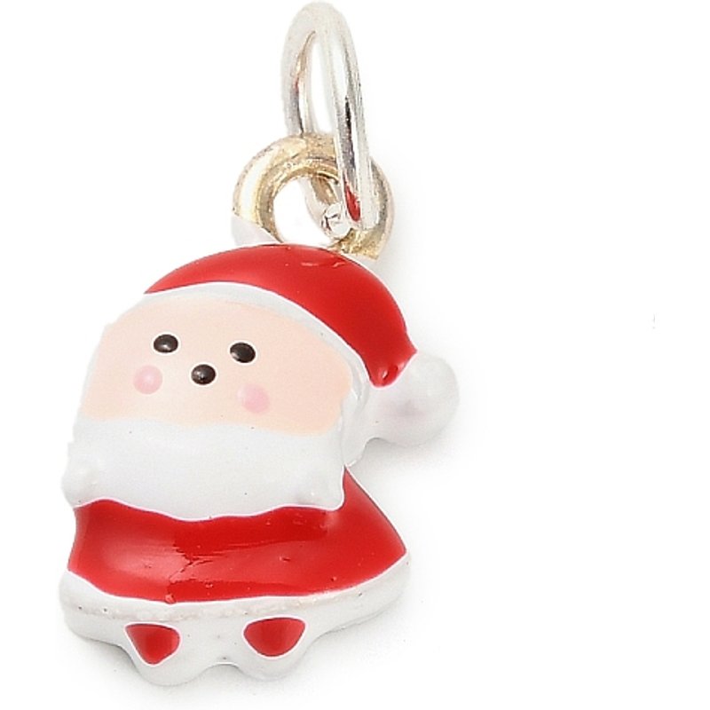 Christmas Snowman Enamel Pendant with Jump Ring — Charms & Pendants