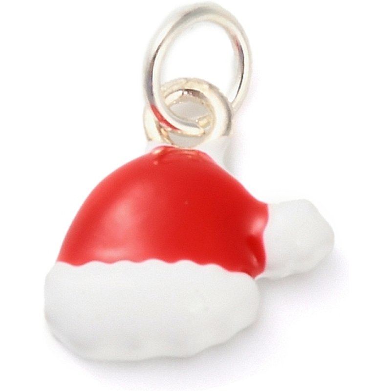 Christmas Themes Alloy Enamel Pendant with Jump Ring - Hat — Charms & Pendants