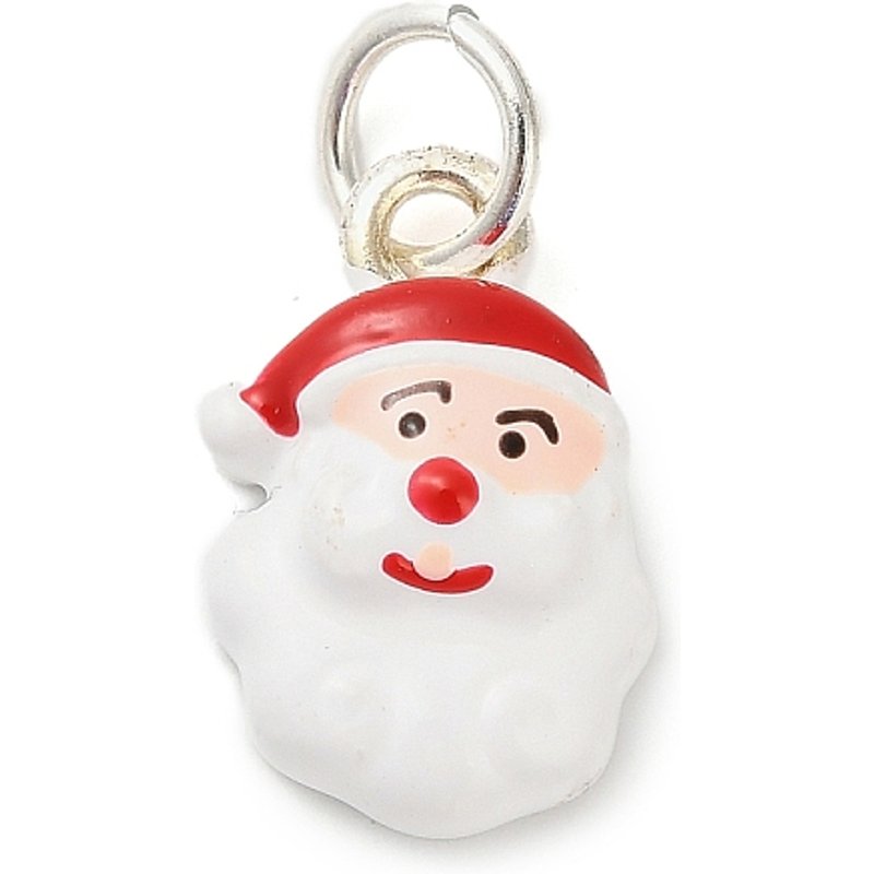 Pendentif en Émail Alliage Thème Noël avec Anneau de Saut, Père Noël — Breloques et pendentifs