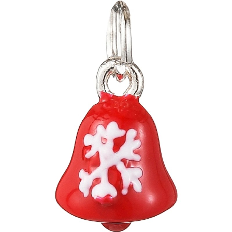 Pendentif en Émail Alliage Thème Noël avec Anneau et Cloche