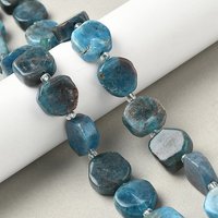 Fils de perles d'apatite naturelle avec perles de rocaille, 28-29pcs/fil
