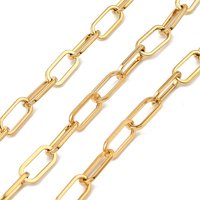 Chaines en Acier Inoxydable 304 avec Plaquage en Or 18K, 16,40 Pieds