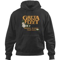 Hoodie Unisexe Greta Van Fleet Dreams In Gold Tour 2022 — Sweats à capuche pour hommes