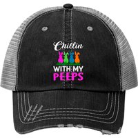 Chillin With My Peeps Casquette Trucker Lapin de Pâques