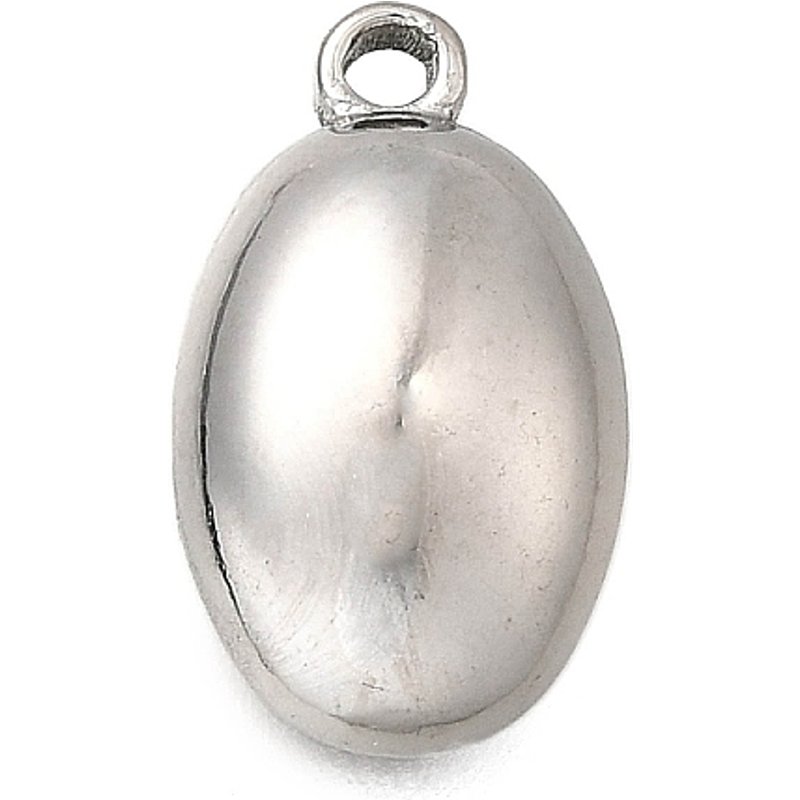304 Stainless Steel Oval Charms with 1.4mm Hole — Charms & Pendants