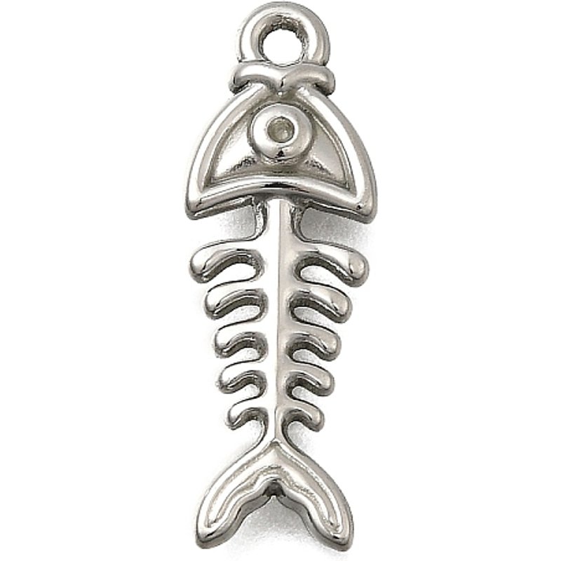 Pendentifs en acier inoxydable 304, forme de poisson, 22x7,5x2mm — Breloques et pendentifs
