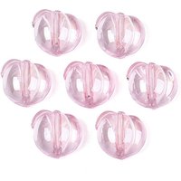 Perles Acryliques Transparentes en Pêche et Rose Perle — Perles à bijoux