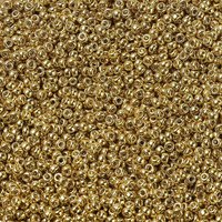 Miyuki Round Rocailles Beads, Japanese Seed Beads, Duracoat Gold — Jewelry Beads