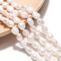 Natural Cultured Freshwater Pearl Beads Strands, Creamy White — Jewelry Beads