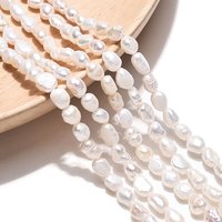 Natural Cultured Freshwater Pearl Beads Strands, Creamy White