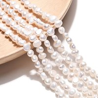 Fils de Perles de Culture d'Eau Douce Naturelles, Perles Baroques Keshi — Perles à bijoux