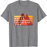 Utah National Parks Mighty Five Souvenir Moab Pullover T-Shirts — Mens T Shirts