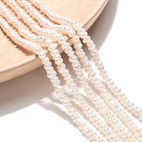 Brins de Perles de Culture d'Eau Douce Naturelles, Blanc Crème — Perles à bijoux