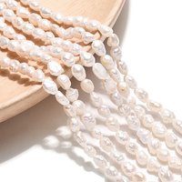 Fils de Perles de Culture d'Eau Douce Naturelles, Perles Baroques Keshi