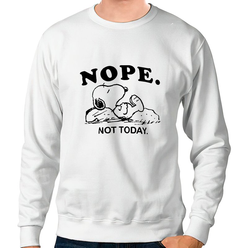 Snoopy Nope Not Today Sweatshirt Unisexe — Sweats à capuche pour hommes