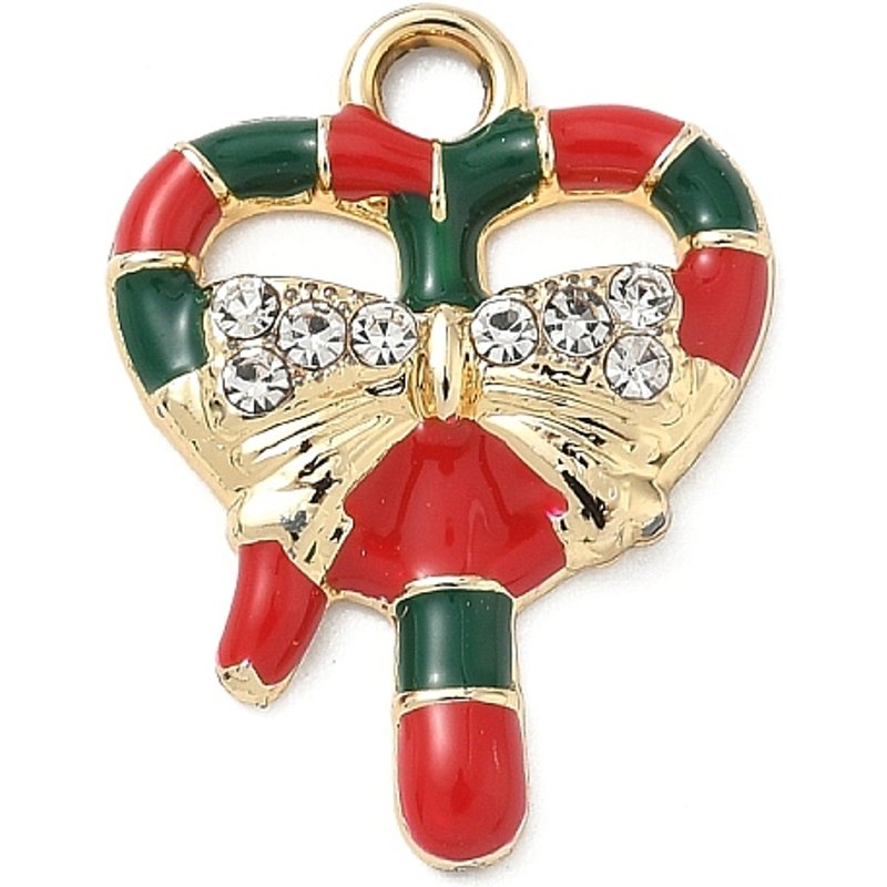 Pendentif en Alliage de Rhinestones en Forme de Cœur Doré — Breloques et pendentifs