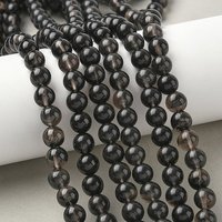 Brins de perles d'obsidienne naturelle Ice, rondes, brun noix de coco, 8mm