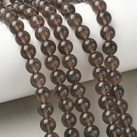 Brins de perles d'obsidienne naturelle Ice, rondes, café, 8mm — Perles à bijoux