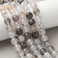 Brins de perles en agate dendritique naturelle, Grade AB, rond, 10mm