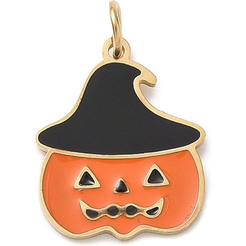 Charm en Acier Inoxydable 304 Thème Halloween avec Anneau de Saut — Breloques et pendentifs