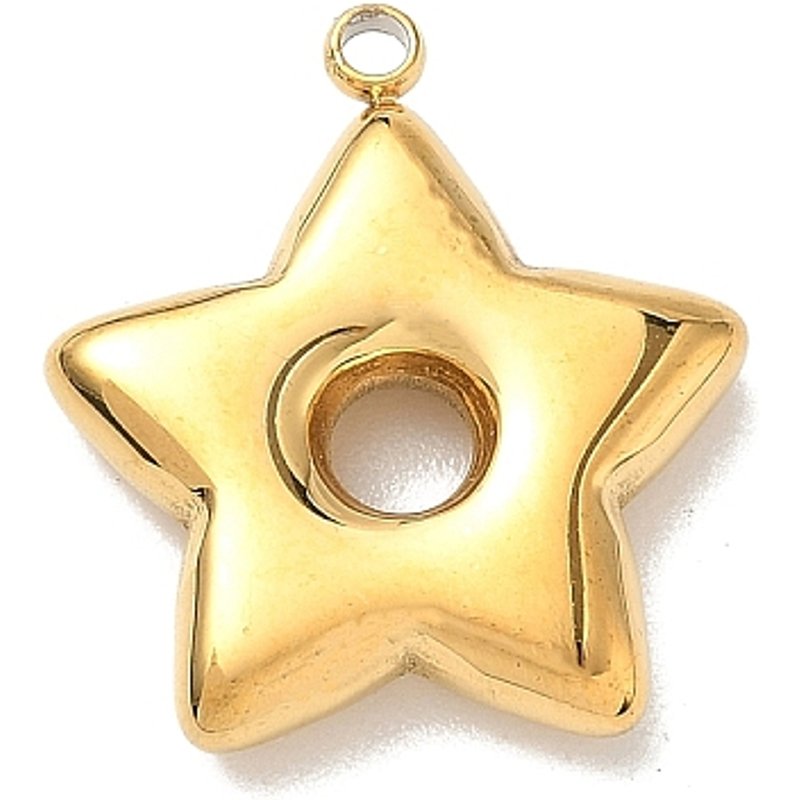 Pendentifs en Acier Inoxydable 304, Charms Étoiles, Dorés, 21.5x19.5x4mm — Breloques et pendentifs